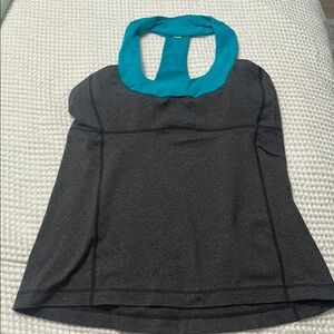 Lululemon Gray and Teal Sleeveless racerback style Top